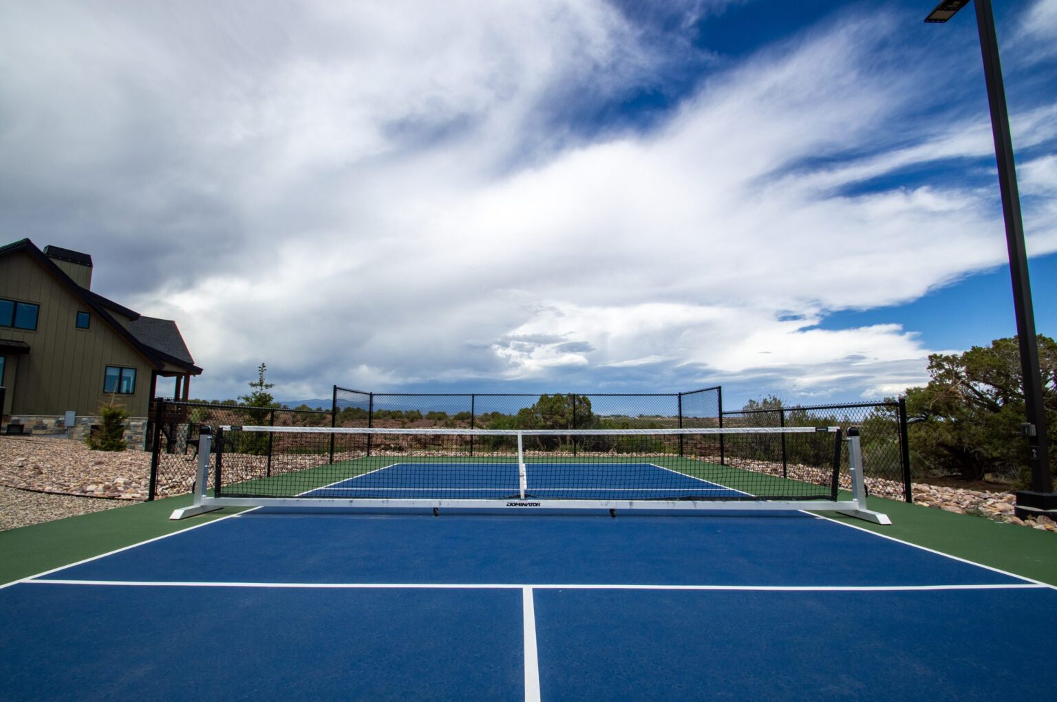 Pickleball court beside Cliff Lake Lodge